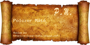 Polczer Máté névjegykártya